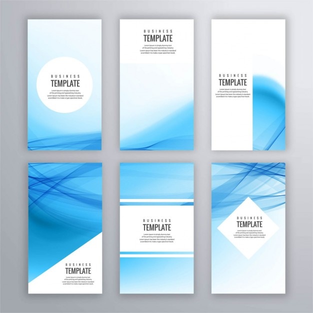 Wavy Shapes in Blue Stationery – Free Download