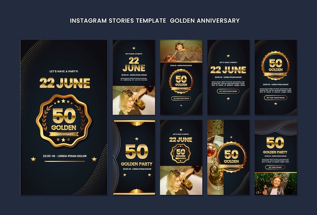 Golden Anniversary Instagram Stories – Free Download