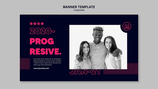 Business Team Banner Template – Free Download