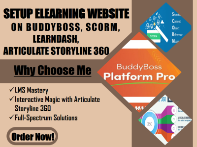 I Will Set Up Your eLearning Website Using BuddyBoss, SCORM, LearnDash, and Articulate Storyline 360