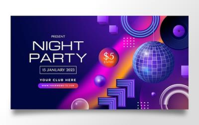 Realistic Night Club Facebook Post – Free Download, Download Free Stock Photo