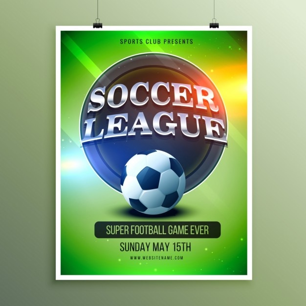 Shiny Soccer League Poster – Free Download