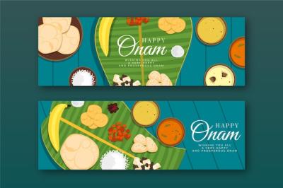 Indian Onam Banners Set – Free Download