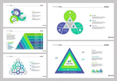 Five Statistics Slide Templates Set – Free Download