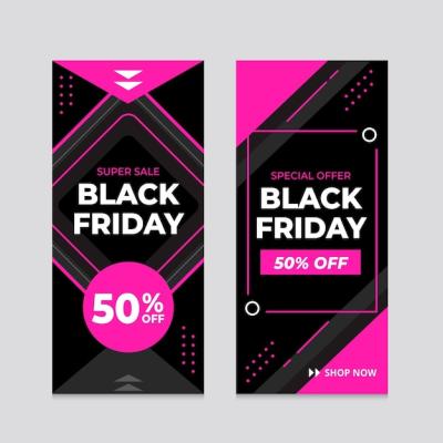 Vertical Banners for Black Friday Promotions – Free Download