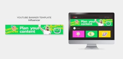 Hand Drawn Influencer YouTube Banner – Free Download