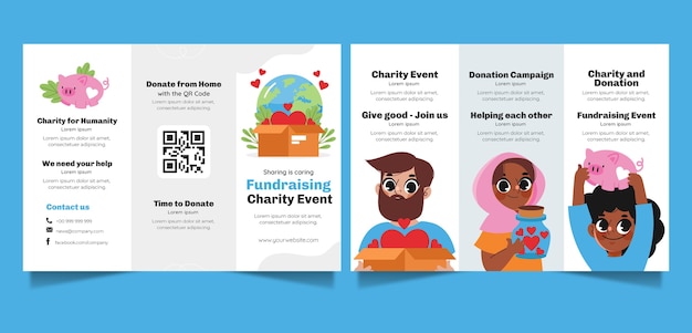 Professional Fundraising Event Brochure Template – Download Free Stock Photo