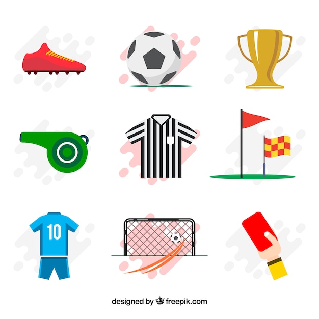 Collection of Soccer Elements and Equipment – Download Free Stock Photo