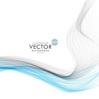 Wavy Lines Background Vector Template – Free Download