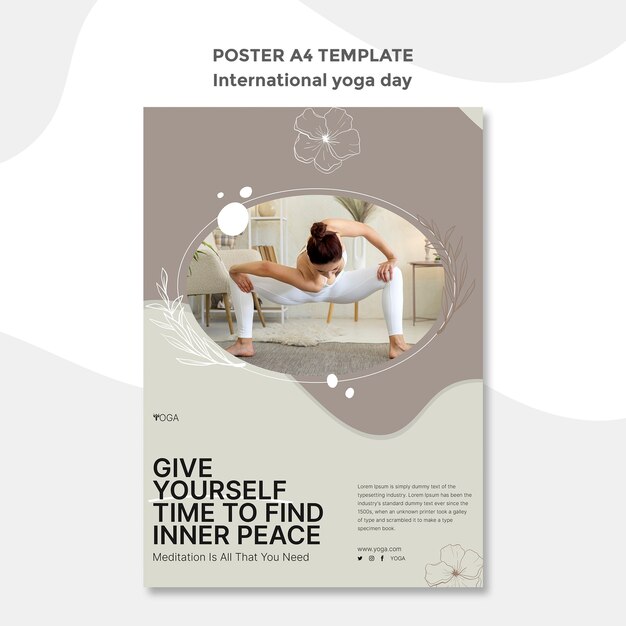 International Yoga Day Poster Template – Free Download