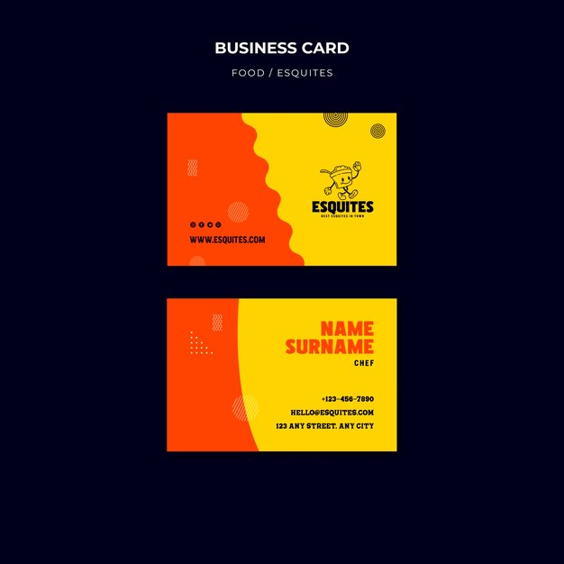 Delicious Food Business Card Template – Free to Download