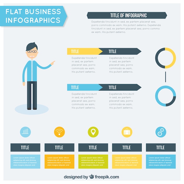 Infographic Template Featuring Business Elements – Free Download