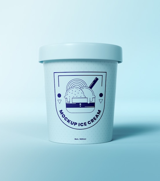 Ice Cream Jar Mockup for Free Download – High-Quality Free Stock Photo