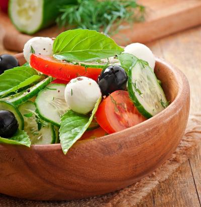 Close-up of Fresh Vegetable Greek Salad – Download Free Stock Photo