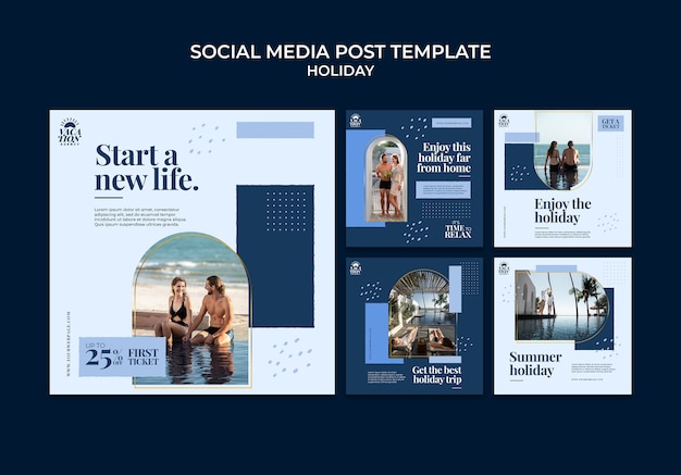 Holiday Instagram Template Design – Free Download