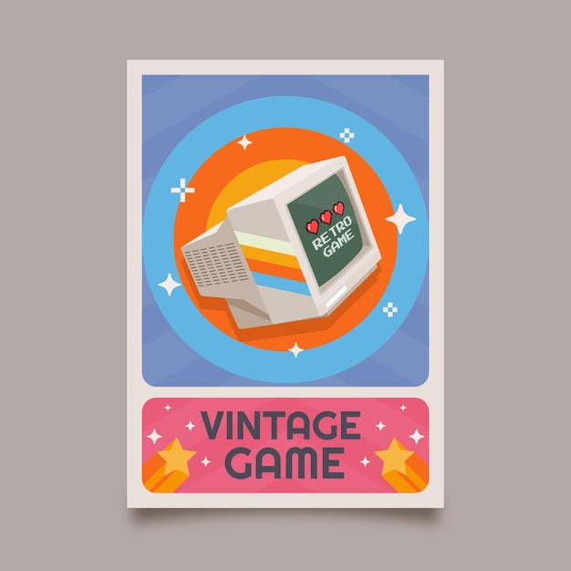 Hand Drawn Retro Gaming Poster Template – Free Download