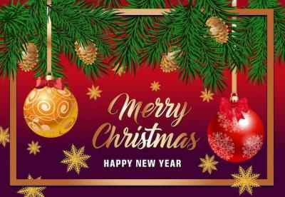 Merry Christmas Lettering in Frame – Free Stock Photo, Download for Free