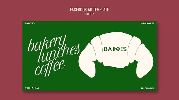 Hand Drawn Bakery Facebook Template – Free Download