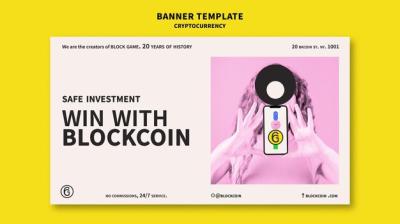 Customizable Cryptocurrency Banner Template Design – Free Download