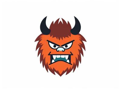 Monster Character Cartoon Logo Badge Design | Free Download