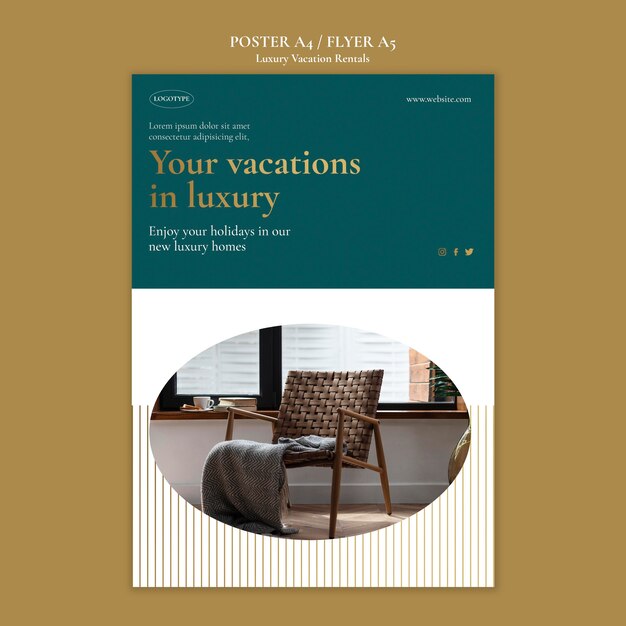 Luxury Vacation Rentals Flyer Template – Free Download