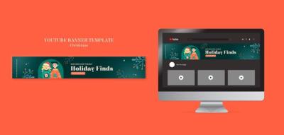 Celebrational Sweater Season YouTube Banner Template – Free Download