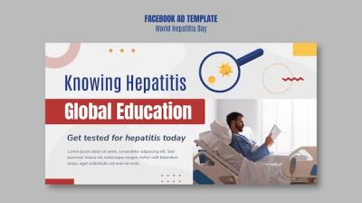 World Hepatitis Day Facebook Template in Flat Design – Free Download