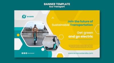 Eco Transport Banner Design Template – Free Download