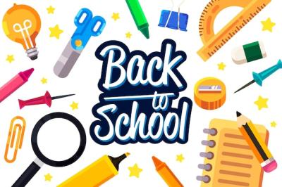 Flat Back to School Background – Free Download