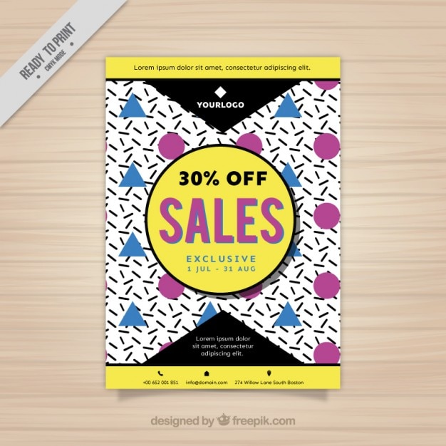 Geometric Shapes Sale Brochure – Free Download