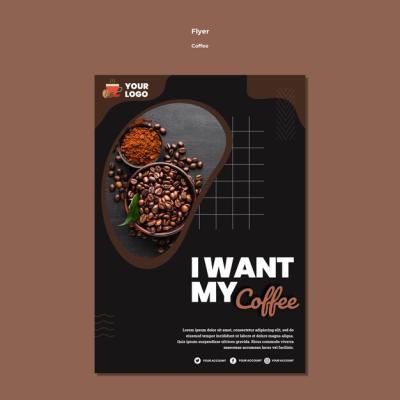 Coffee Flyer Template – Free Download of PSD Design