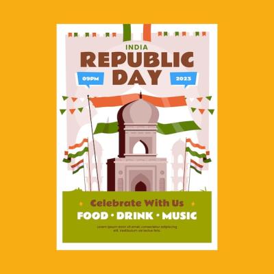 Vertical Poster Template for Republic Day Celebration – Free Download