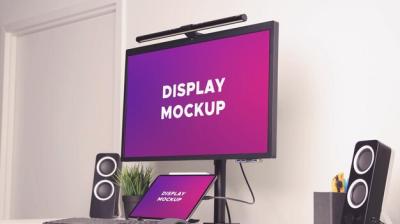 Gaming Setup Mockup for Display and Monitors – Free Download