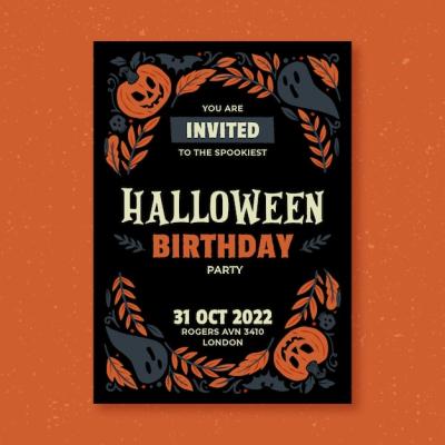 Halloween Celebration Invitation Template – Free Download