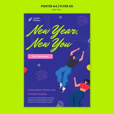 New Year 2024 Template Design – Free Download