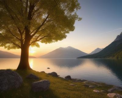 Majestic Mountains and Tranquil Lake – Free Download