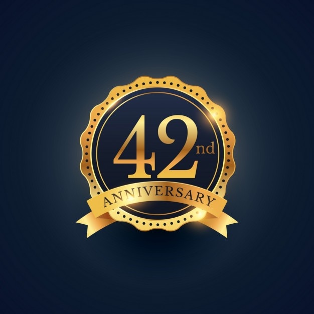 Golden Badge for the 42nd Anniversary – Free Download