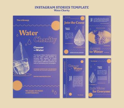 Engaging Water Charity Instagram Stories Templates – Free Download