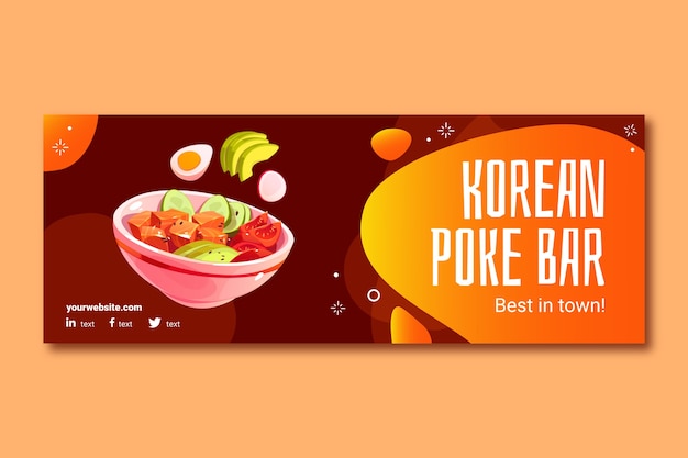 Realistic Korean Restaurant Facebook Cover – Free Download