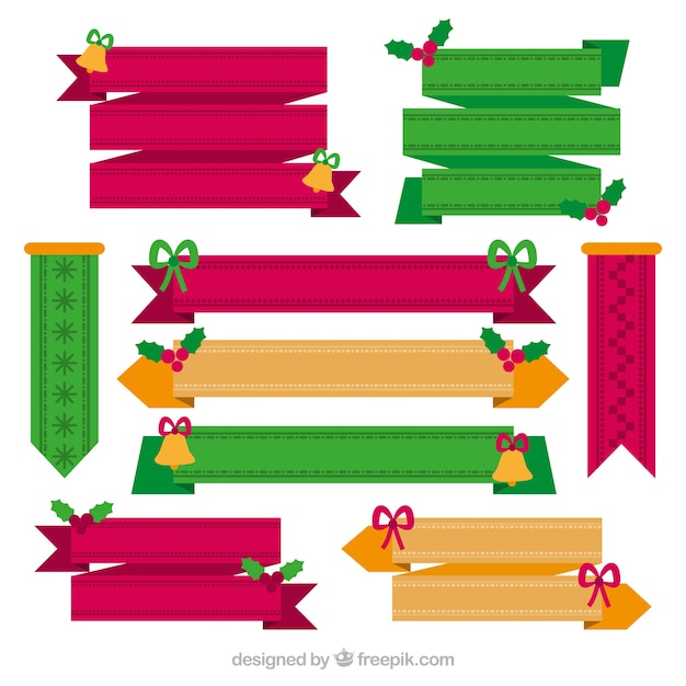 Christmas Decorative Ribbons for Creative Projects – Free Download