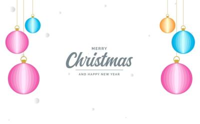 Glossy Decorative Merry Christmas Ball Elements – Free Download