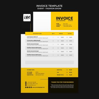 Fashion Event Invoice Template – Free Download