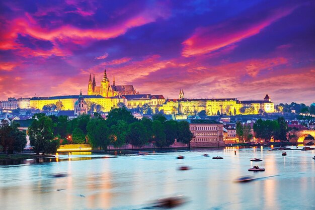 Stunning Views of Prague Castle from Charles Bridge – Free Stock Photo for Download