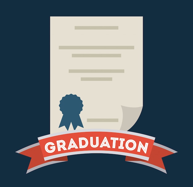 Graduation Celebration on Blue Background – Free Download