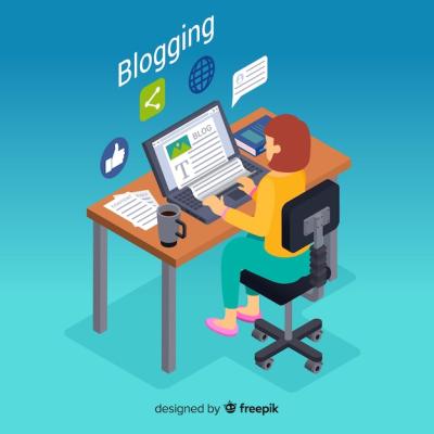 Isometric Blogging Concept – Download Free Stock Photo