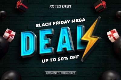 Black Friday Mega Sale Text Effect – Free Download