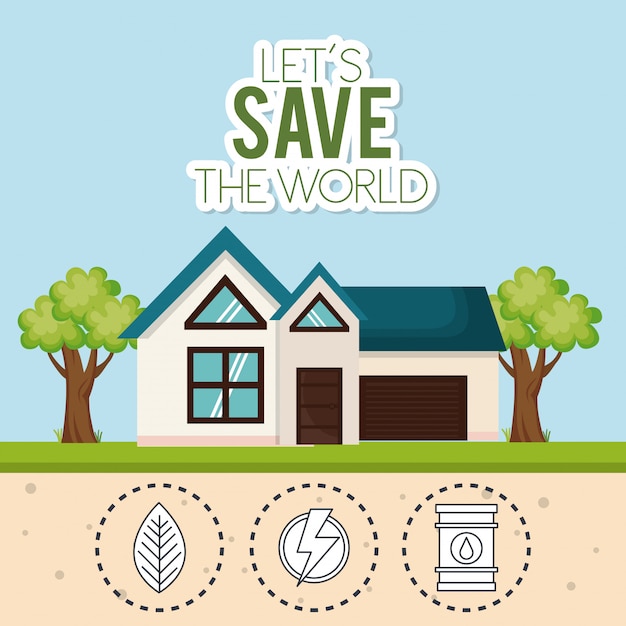 House Icon Designs for Environmental Awareness – Free Download