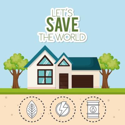 House Icon Designs for Environmental Awareness – Free Download