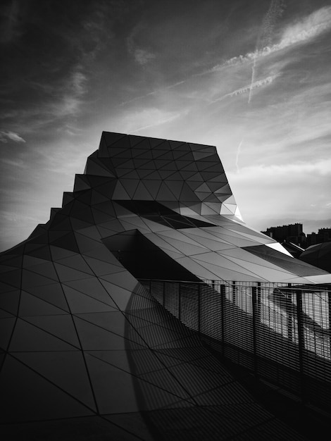 Geometric Modern Black and White Building – Free Stock Photo, Download for Free