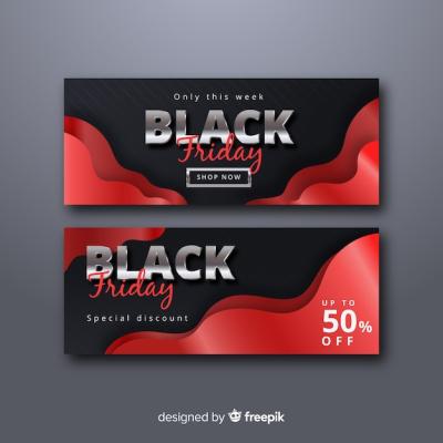 Gradient Black Friday Banners – Free Download